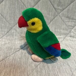 Steven Smith Margaritaville green plush parrot 7”